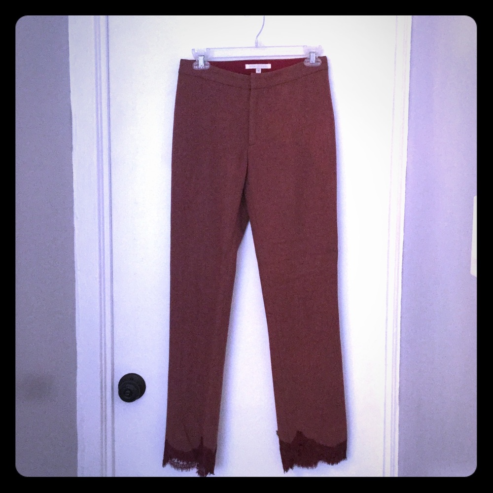 Rebecca Taylor Wool & Lace Pant